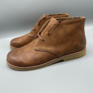BOC by Born Chukka Faux Leather Flat Boots Shoes Women’s Size 9.5 Brown